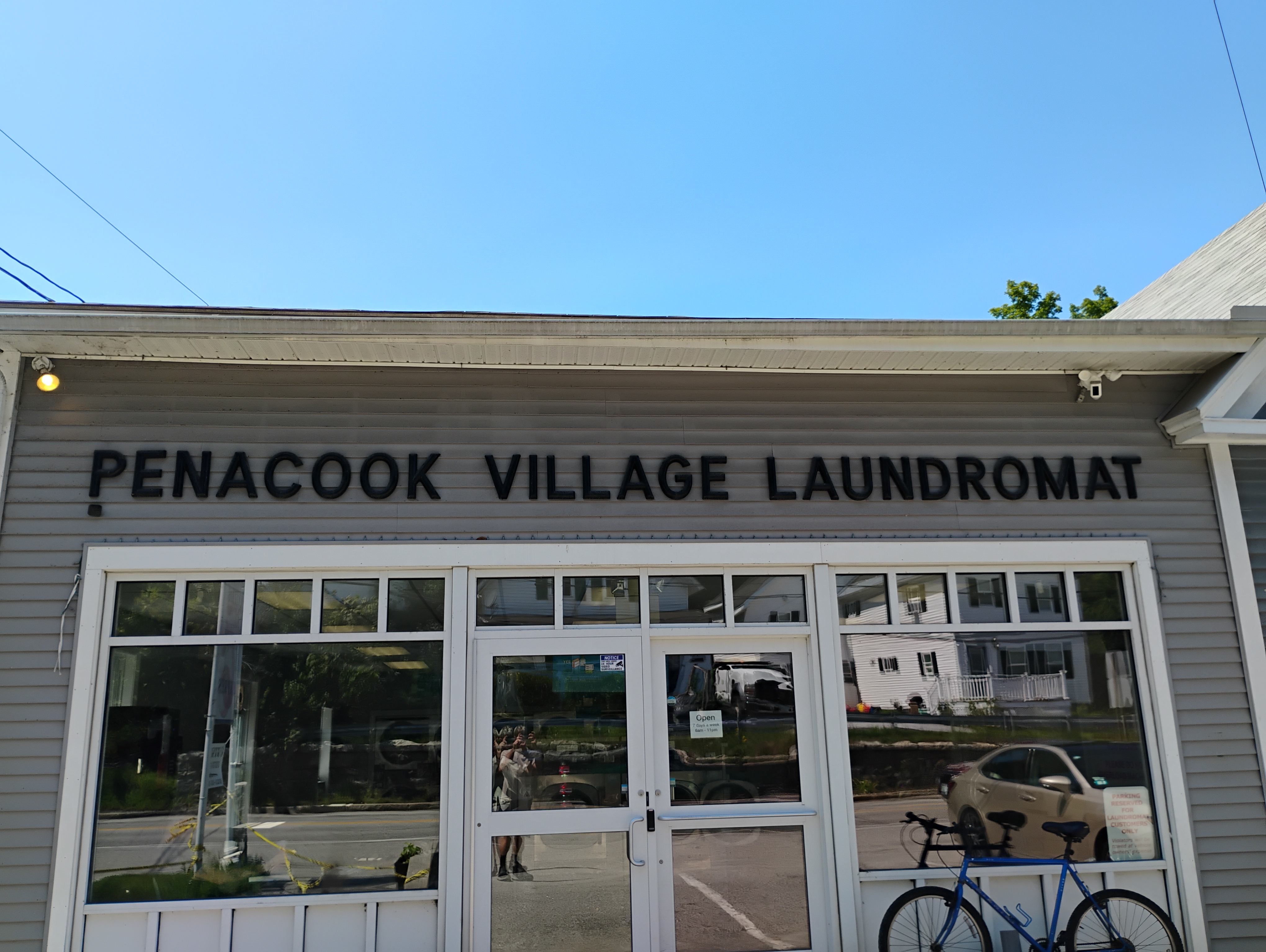 Exterior storefront of Penacook Village Laundromat